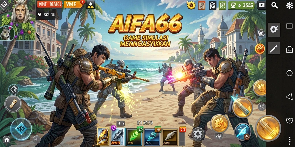 Screenshot utama AIFA66 menampilkan gameplay yang imersif dan realistis.