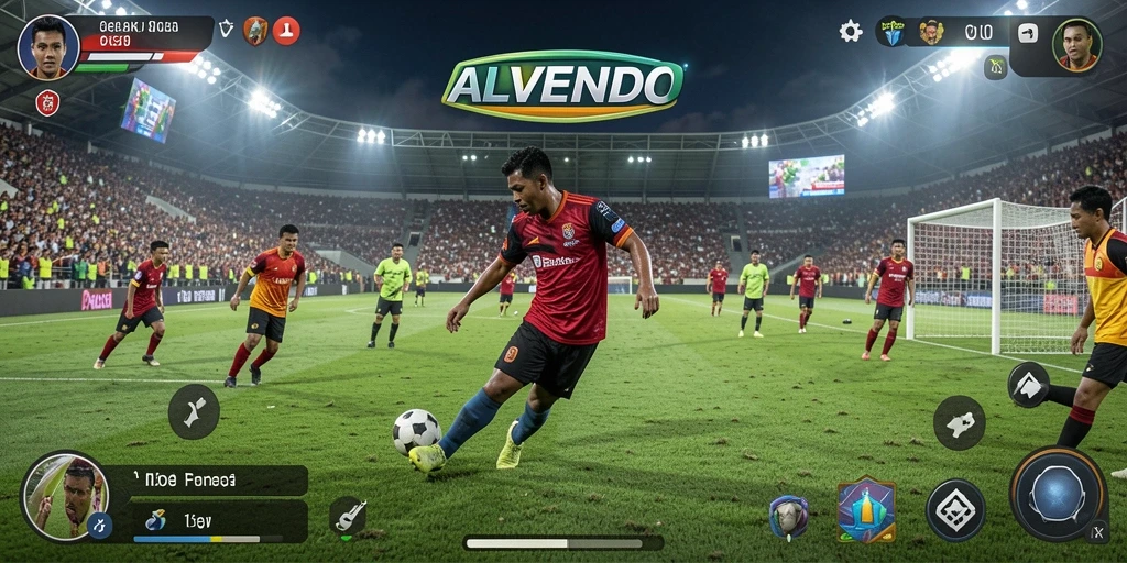 Tampilan gameplay yang mendebarkan di ALVENDO.