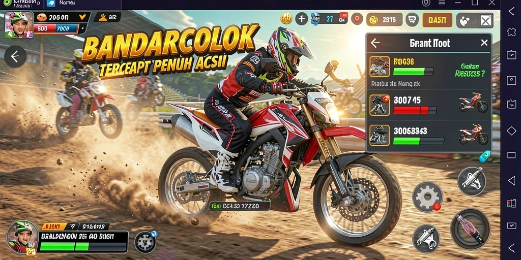 Gameplay seru dan balapan motor yang mendebarkan di BANDARCOLOK.