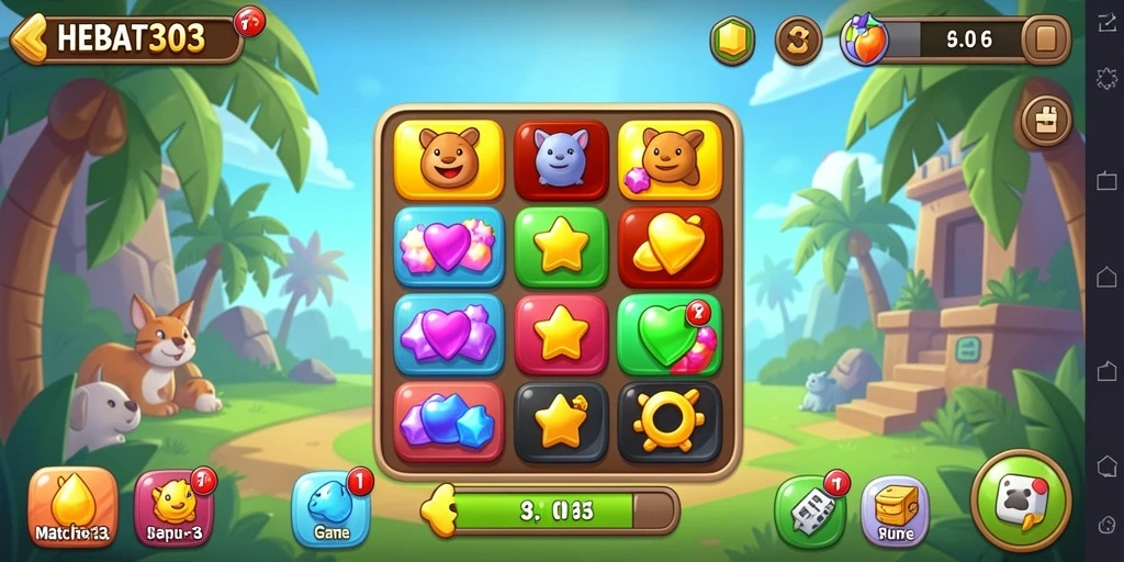 Tampilan gameplay HEBAT303 yang seru dan penuh warna.