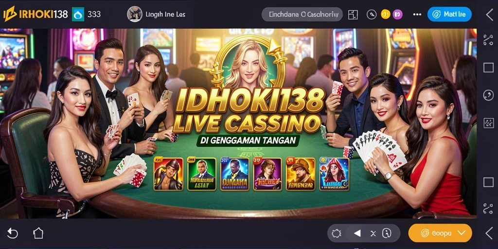 Gameplay IDRHOKI138 menampilkan dealer langsung dengan suasana kasino yang nyata.