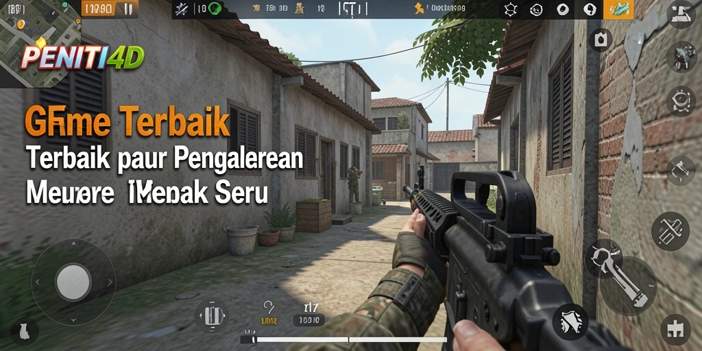 Screenshot gameplay PENITI4D menampilkan aksi menembak seru dalam FPS.