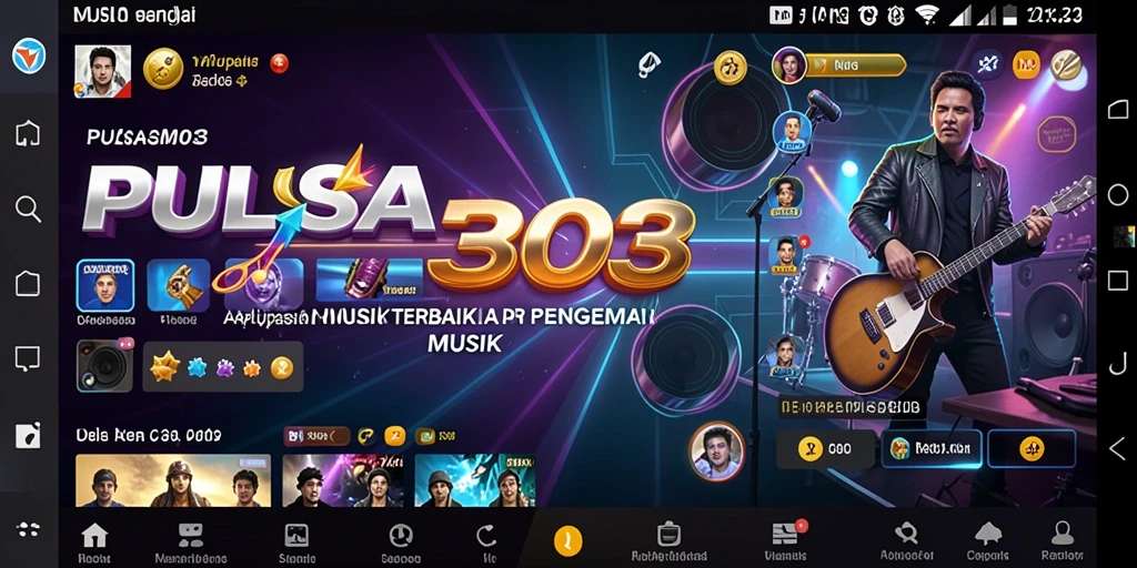 Tampilan gameplay PULSA303 yang menarik dengan fitur musik interaktif.