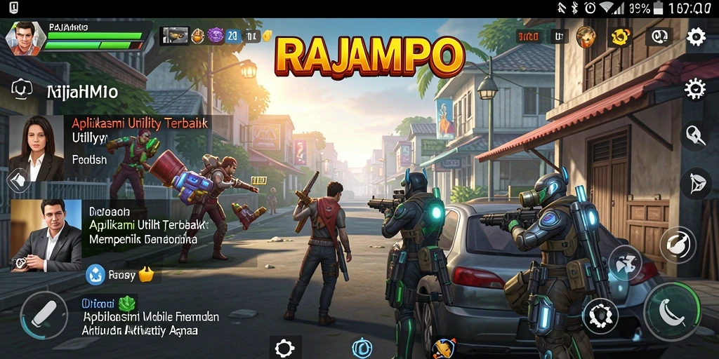 Tampilan antarmuka aplikasi RAJAMPO yang sederhana dan intuitif.