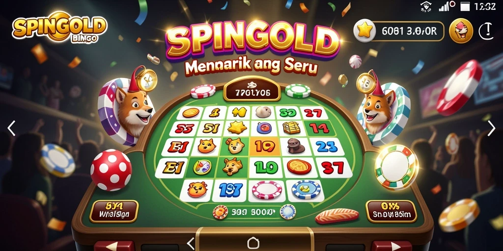 Tampilan gameplay SPINGOLD dengan nuansa Bingo yang seru.