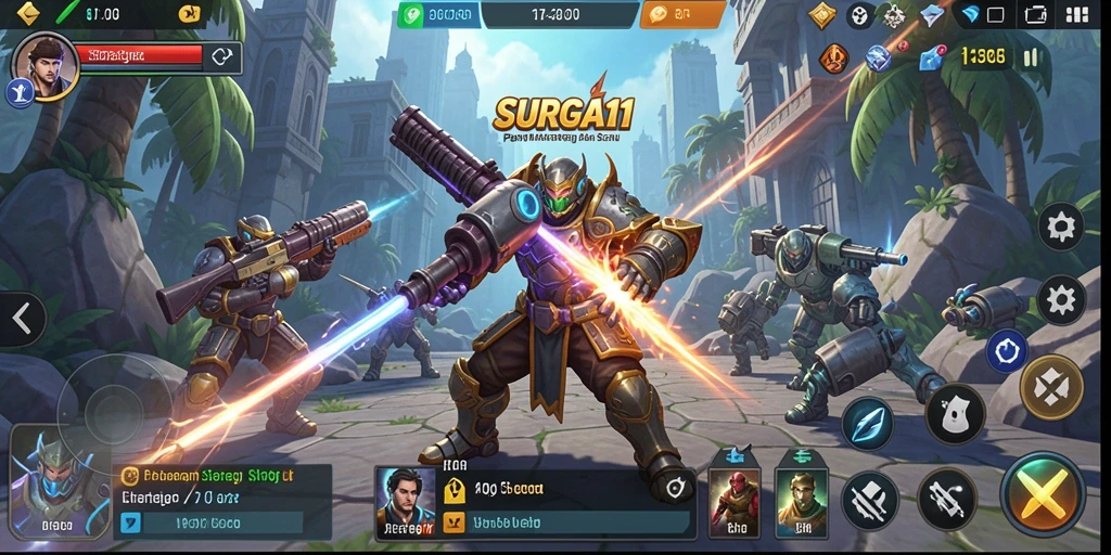 Screenshot gameplay SURGA11 yang menunjukkan strategi dan taktik permainan.