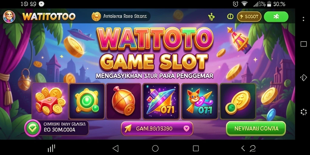 Gameplay WATITOTO yang menegangkan dan penuh warna di layar.